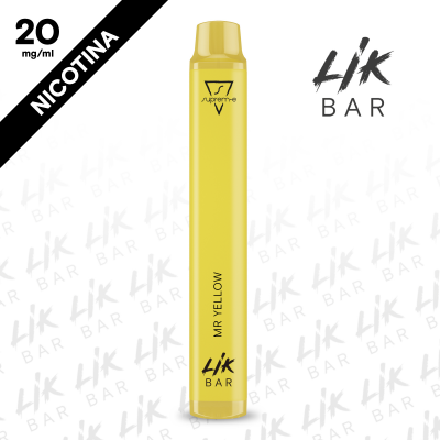 LIK BAR - Mr Yellow - Nicotina 20 - Sigaretta Elettronica Usa e Getta By Suprem-e