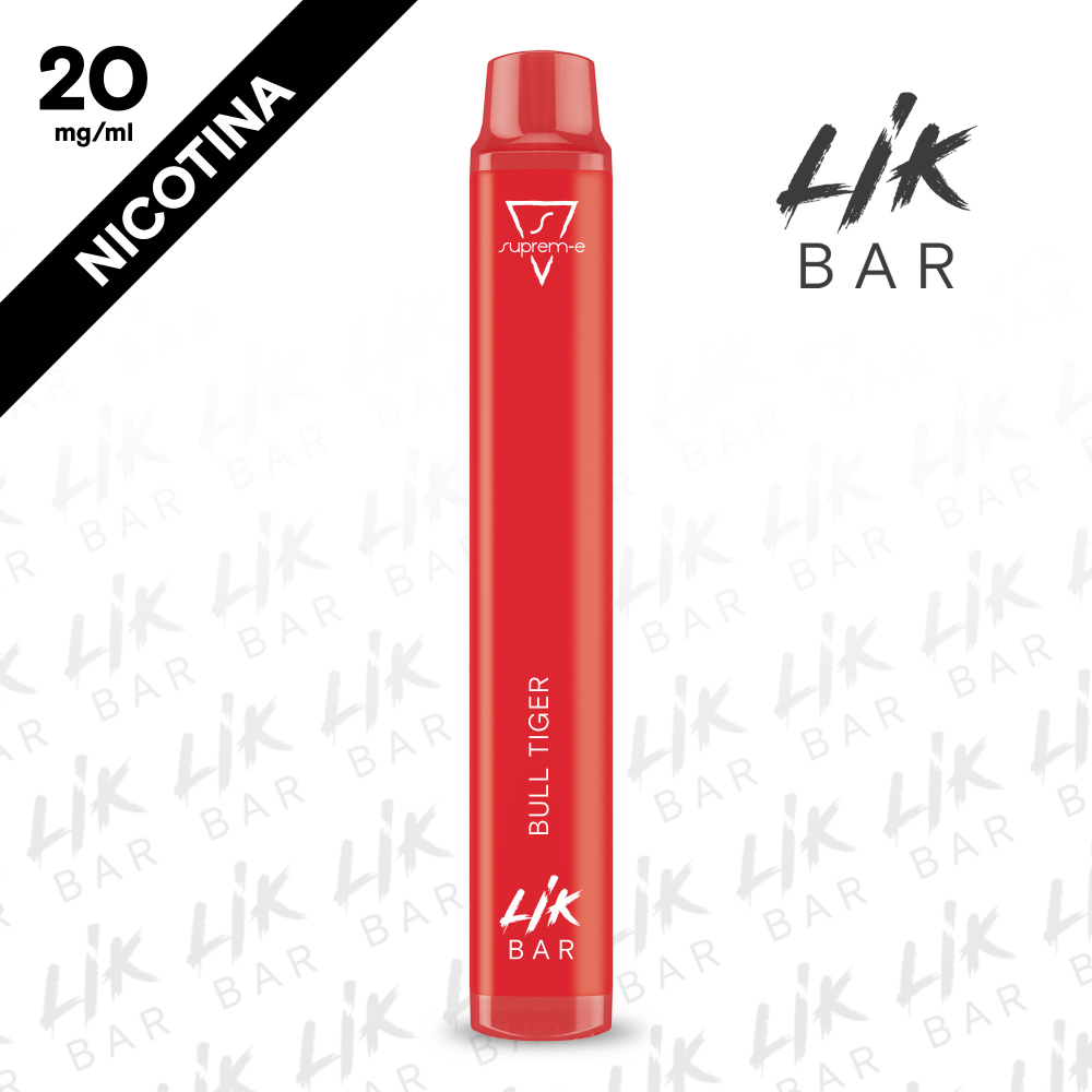 LIK BAR - Bull Tiger - Nicotina 20 - Sigaretta Elettronica Usa e Getta By Suprem-e LIK BAR - Bull Tiger - Nicotina 20 - Sigaretta Elettronica Usa e Getta By Suprem-e