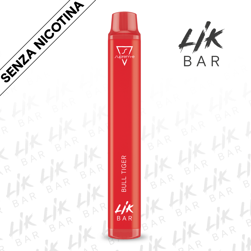 LIK BAR - Bull Tiger - Senza Nicotina - Sigaretta Elettronica Usa e Getta By Suprem-e LIK BAR - Bull Tiger - Senza Nicotina - Sigaretta Elettronica Usa e Getta By Suprem-e