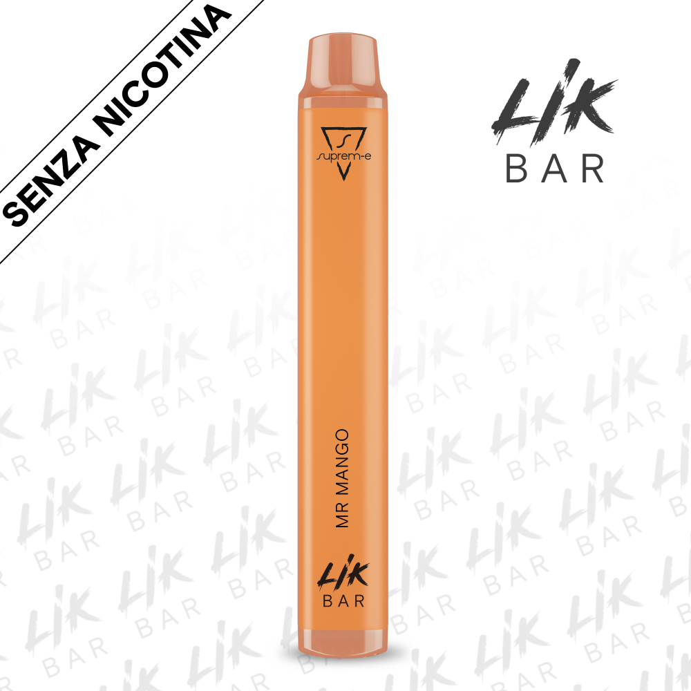 LIK BAR - Mr Mango - Senza Nicotina - Sigaretta Elettronica Usa e Getta By Suprem-e LIK BAR - Mr Mango - Senza Nicotina - Sigaretta Elettronica Usa e Getta By Suprem-e