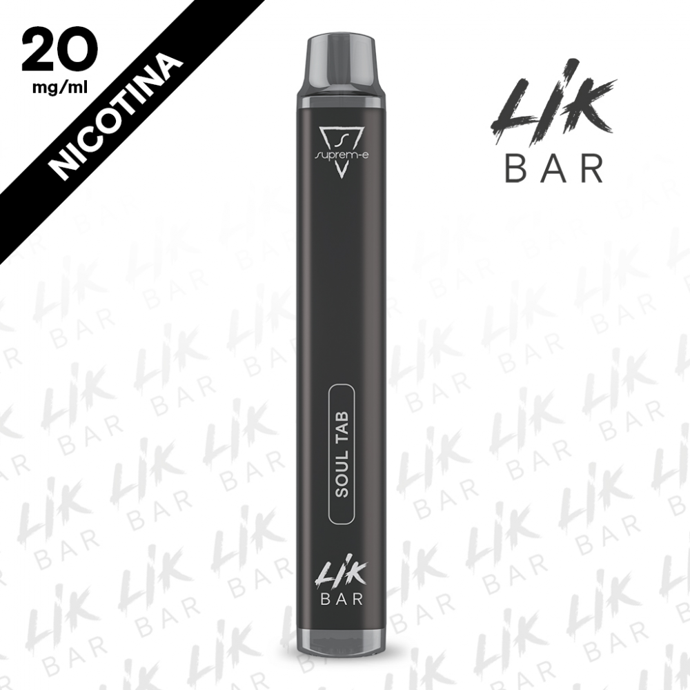 LIK BAR - Soul Tab Tabacco Nicotina 20 Sigaretta Usa e Getta 600 Puff By Suprem-e LIK BAR - Soul Tab Tabacco Nicotina 20 Sigaretta Usa e Getta 600 Puff By Suprem-e