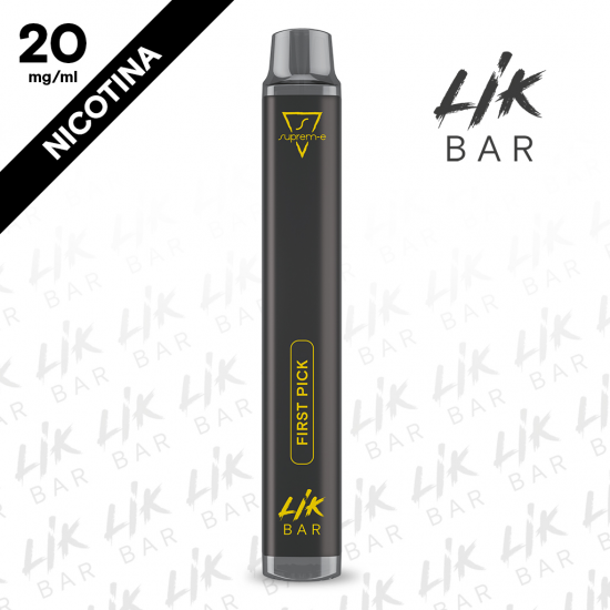 LIK BAR - First Pick Tabacco Nicotina 20 Sigaretta Usa e Getta 600 Puff By Suprem-e