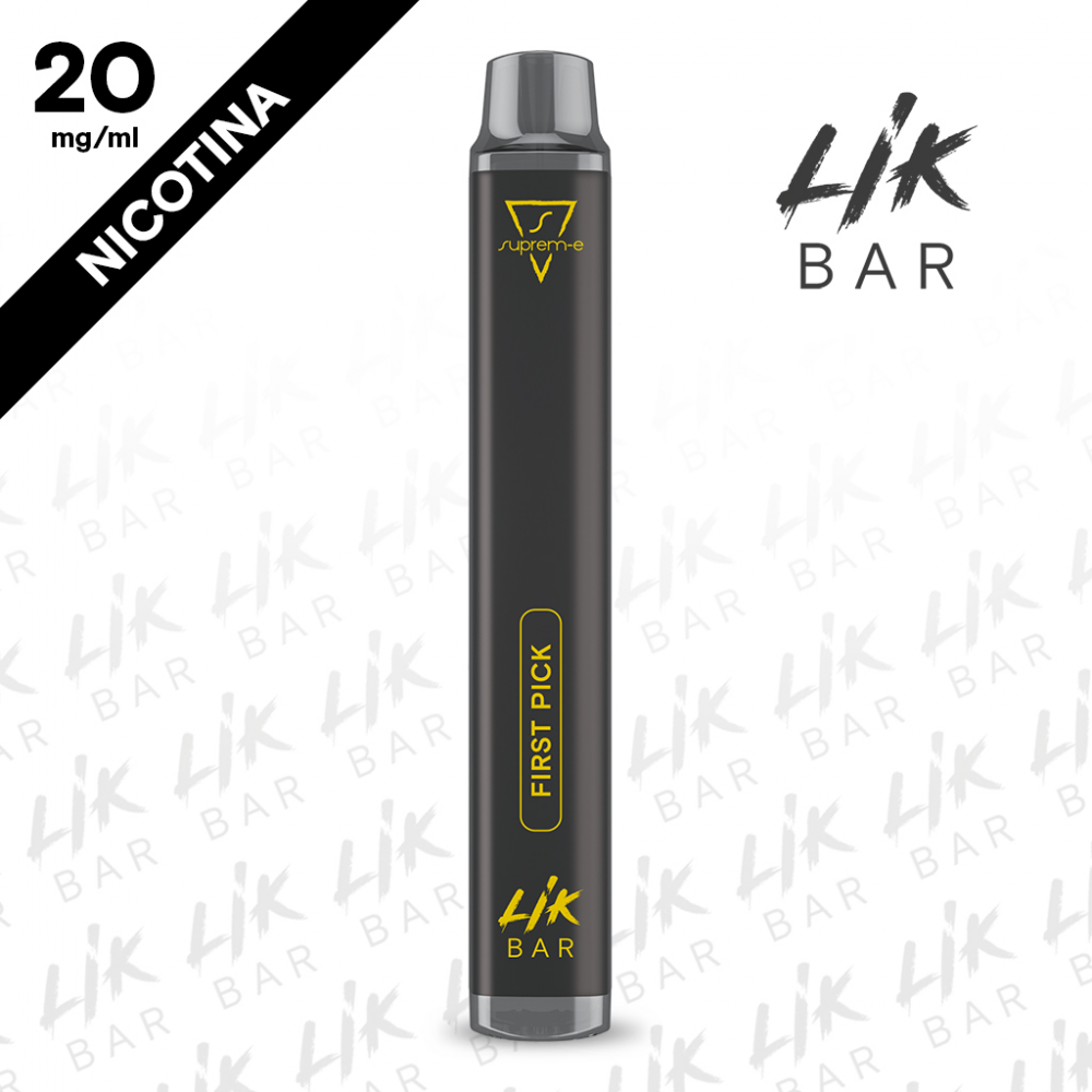 LIK BAR - First Pick Tabacco Nicotina 20 Sigaretta Usa e Getta 600 Puff By Suprem-e LIK BAR - First Pick Tabacco Nicotina 20 Sigaretta Usa e Getta 600 Puff By Suprem-e