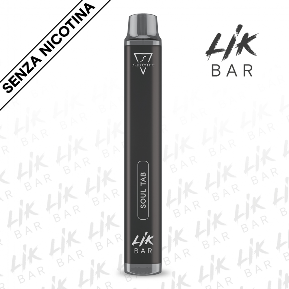 LIK BAR - Soul Tab Tabacco Senza Nicotina Sigaretta Usa e Getta 600 Puff By Suprem-E