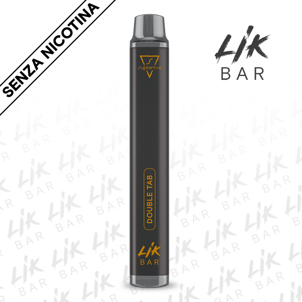 LIK BAR - Double Tab Tabacco Senza Nicotina Sigaretta Usa e Getta 600 Puff By Suprem-e LIK BAR - Double Tab Tabacco Senza Nicotina Sigaretta Usa e Getta 600 Puff By Suprem-e