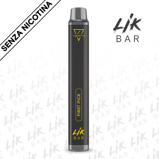 LIK BAR - First Pick Tabacco Senza Nicotina Sigaretta Usa e Getta 600 Puff By Suprem-e