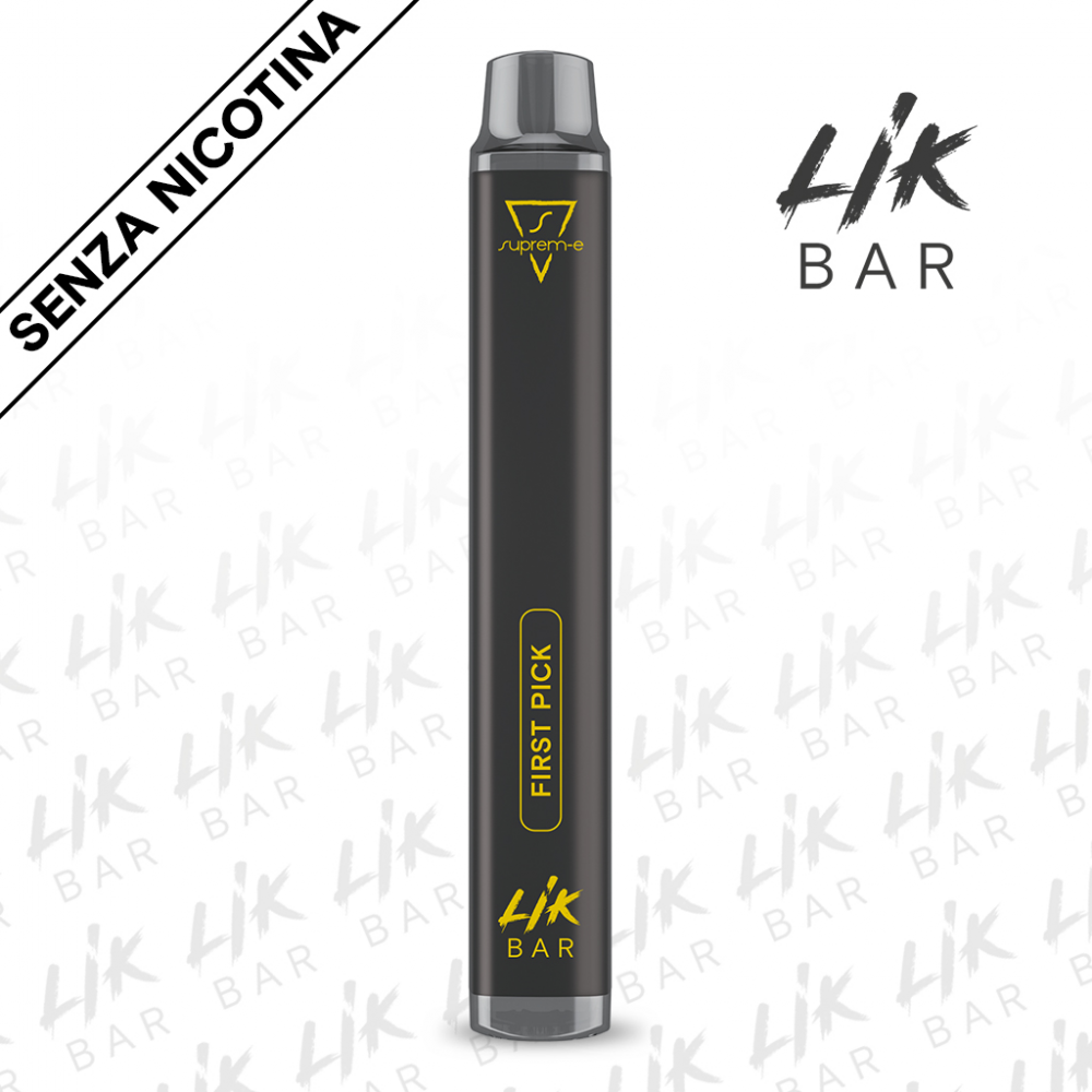 LIK BAR - First Pick Tabacco Senza Nicotina Sigaretta Usa e Getta 600 Puff By Suprem-e LIK BAR - First Pick Tabacco Senza Nicotina Sigaretta Usa e Getta 600 Puff By Suprem-e