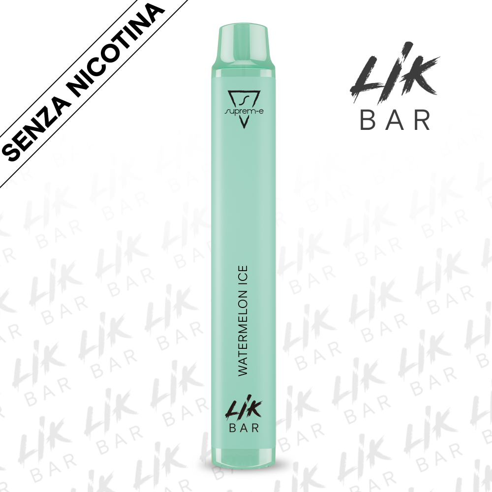 LIK BAR - Watermelon Ice - Senza Nicotina - Sigaretta Elettronica Usa e Getta By Suprem-e