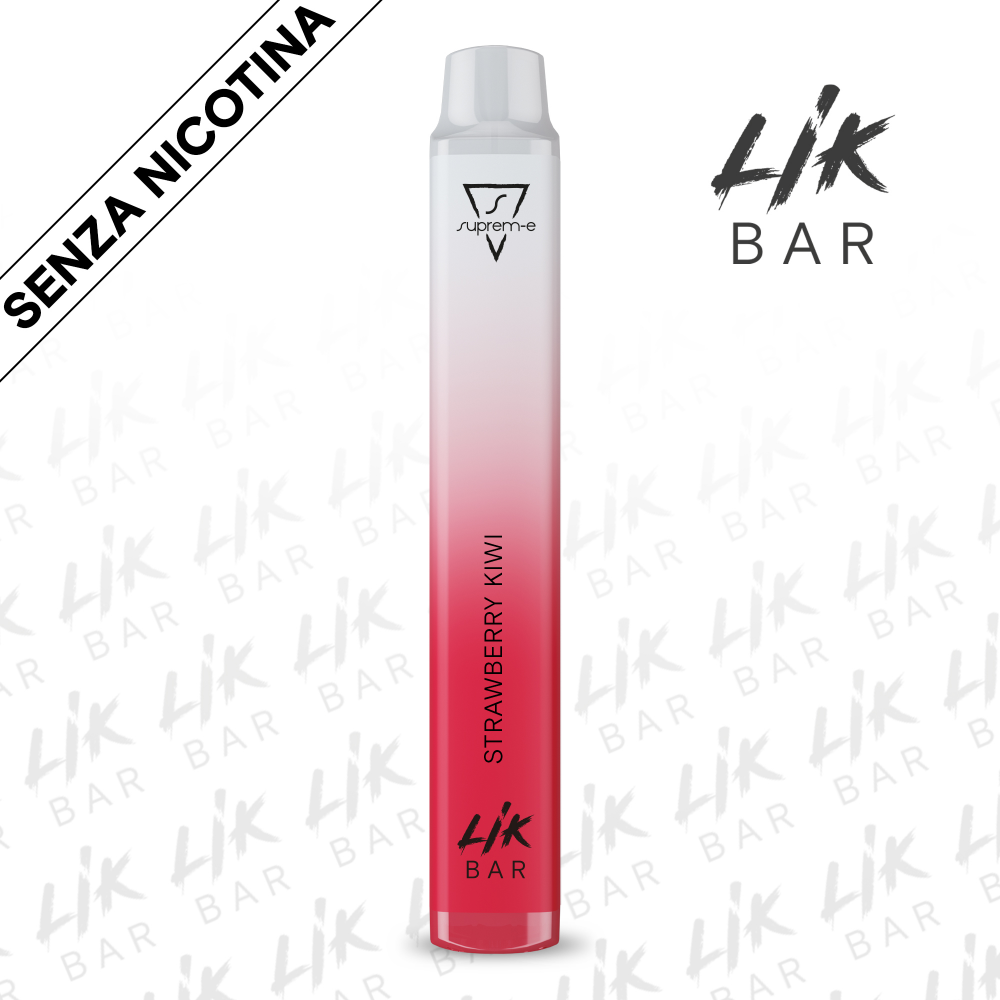 LIK BAR - Strawberry Kiwi - Senza Nicotina - Sigaretta Elettronica Usa e Getta By Suprem-e LIK BAR - Strawberry Kiwi - Senza Nicotina - Sigaretta Elettronica Usa e Getta By Suprem-e