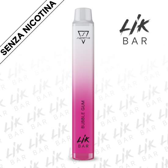 LIK BAR - Bubble Gum - Senza Nicotina - Sigaretta Elettronica Usa e Getta By Suprem-e