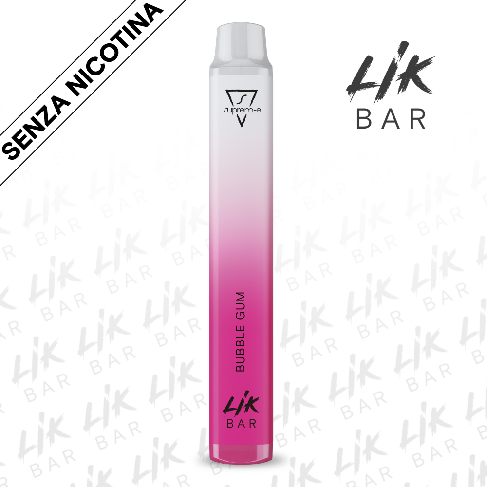 LIK BAR - Bubble Gum - Senza Nicotina - Sigaretta Elettronica Usa e Getta By Suprem-e LIK BAR - Bubble Gum - Senza Nicotina - Sigaretta Elettronica Usa e Getta By Suprem-e