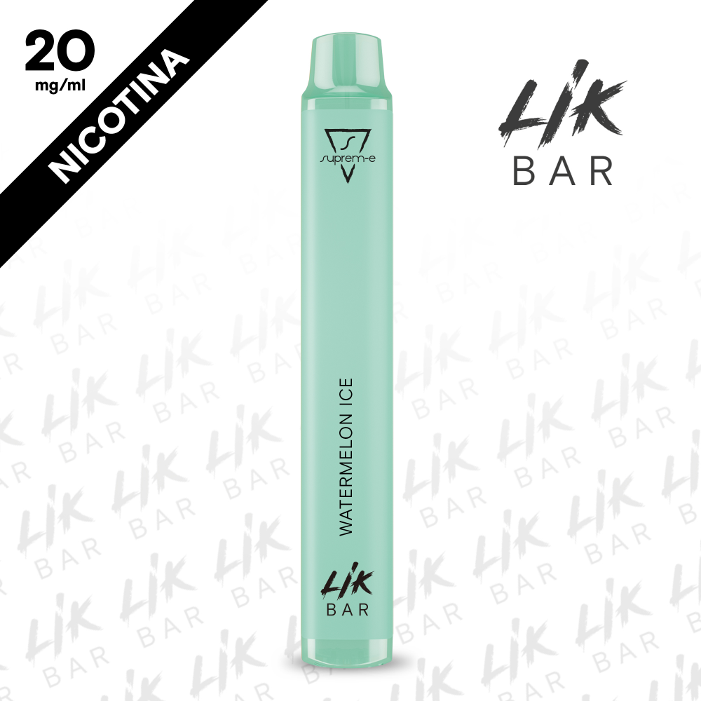 LIK BAR - Watermelon Ice - Nicotina 20 - Sigaretta Elettronica Usa e Getta By Suprem-e LIK BAR - Watermelon Ice - Nicotina 20 - Sigaretta Elettronica Usa e Getta By Suprem-e