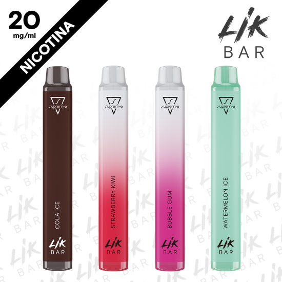 LIK BAR - Kit Assaggio Nuovi Gusti Flavor Nicotina 20 Sigaretta Elettronica Usa e Getta 1pz Per Gusto