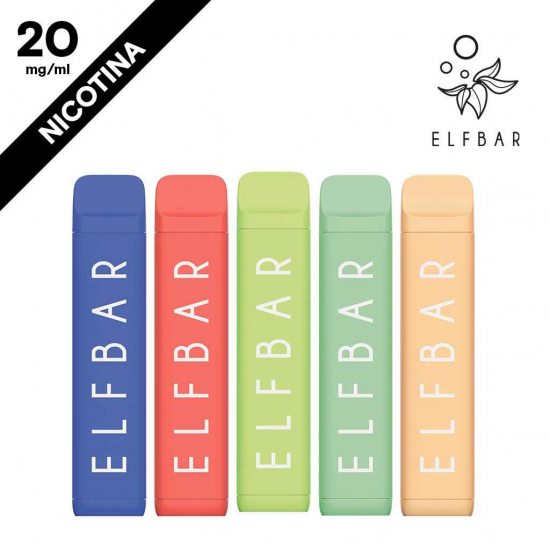 ELFBAR NC600 - Kit Assaggio Nicotina 20 Sigaretta Elettronica Usa e Getta 1pz Per Gusto