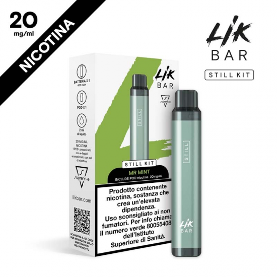 LIK BAR STILL STARTER KIT GREY + POD MR MINT - NICOTINA 20