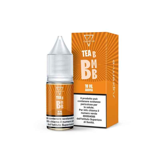 Aroma per Sigaretta Elettronica Tea Bomb 10ml by Suprem-e al gusto di The alla pesca, ghiaccio.