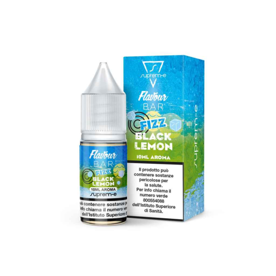 Aroma Sigaretta Elettronica Fizz Black Lemon 10ml by Suprem-e al gusto di Anice, Liquirizia e Limone, Super Ice.